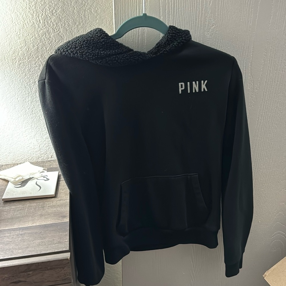 pink hoodie